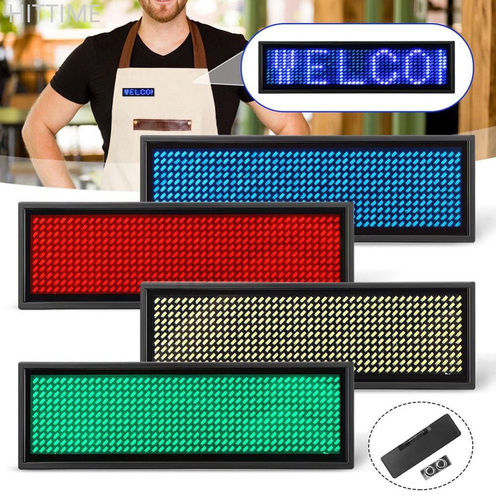[Local Delivery]🚛Mini LED Digital Programmable แบบชาร์จไฟได้ Scrolling ชื่อข้อความแท็กป้าย B1V8[OVSA]