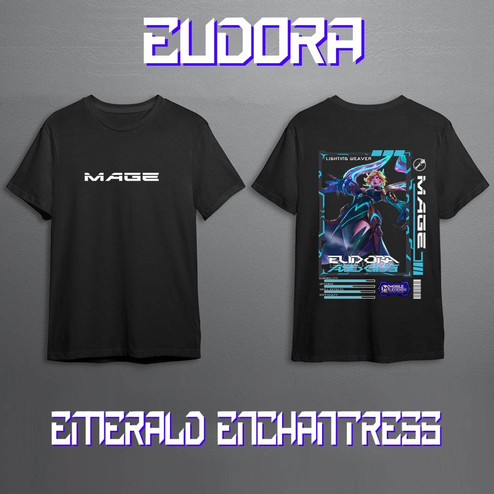 Hero MOBILE LEGEND EUDORA MAGE SKIN T-SHIRTS COOL // ML T-SHIRTS // MOBILE LEGEND T-SHIRTS // เสื้อย