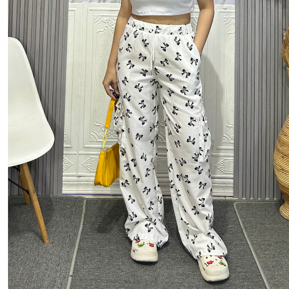 ST - ZRX HIGHWATIS LINA PANTS / IVY PANTS RIBBON COQUETTE / FASHION OUTFIT WITH THE LATEST RIBBON MO