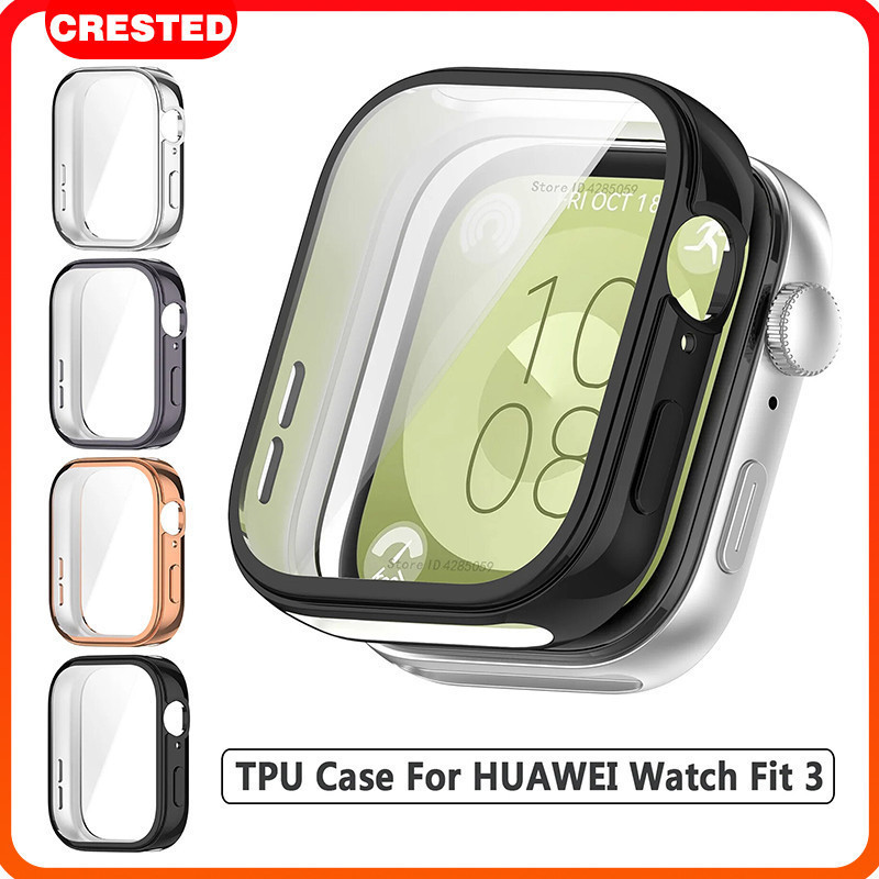 กรณีป้องกัน TPU Huawei Watch Fit 3 กรณี กันชนครอบคลุมเต็มรูปแบบป้องกันหน้าจอกันชน นาฬิกาอัจฉริยะ Huawei Fit 3