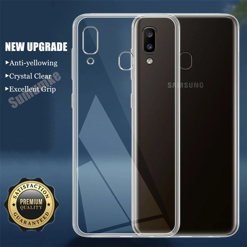 SAMSUNG สําหรับsamsung Galaxy A30 6.4 นิ้วSM-A305F A305FN A305GN A305YN Slim Fitคริสตัลใสยืดหยุ่นด้า