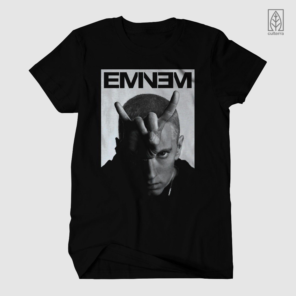 BAND T-SHIRT / เสื้อยืด Eminem / เสื้อ Eminem WHITE / เสื้อดนตรีโลหะร็อค / รุ่นโมโน