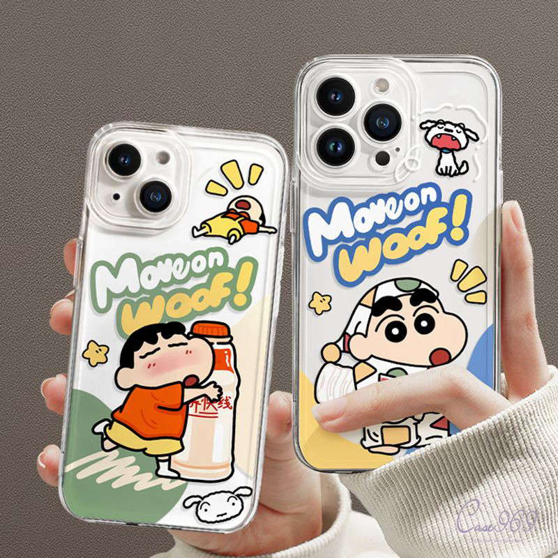 ตัวการ์ตูนเคสชินจังความโปร่งใส Samsung A10 A20 A32 A51 A12 A50 A13 A02s A11 A55 A05 A05S A15 A35 A14 เคส A03s A52 A34