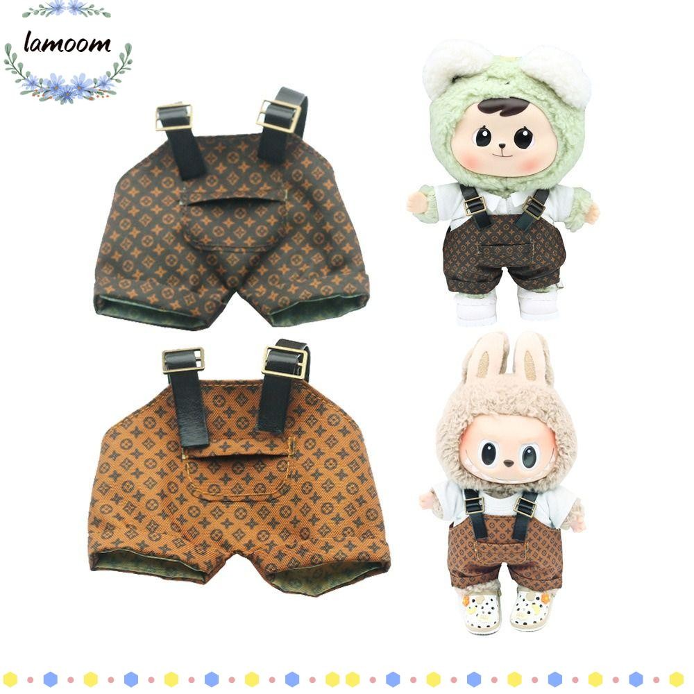 เสื้อผ้าตุ๊กตา LAMOO Labubu ตุ๊กตาผ้าฝ้าย|เครื่องประดับตุ๊กตา, น่ารัก Labubu รุ่นที่ 2 Handmade Baby Three Doll Overalls สําหรับตุ๊กตาลาบู 17 ซม.
