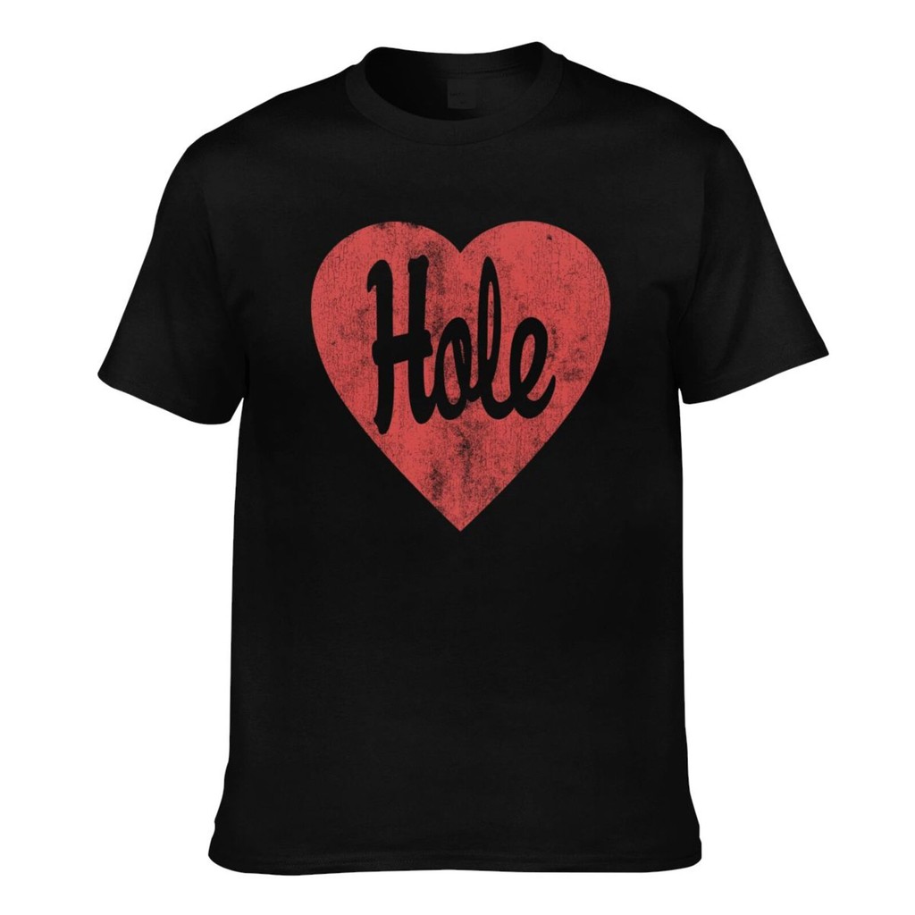 Hole Courtney Love Heart Logo Mens Cool Tshirt เสื้อผ้าแฟชั่น