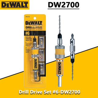 Dewalt DW2700 #6 ชุดไดรฟ์สว่านสว่านพลิกไดรฟ์ครบชุด 2in1 Countersink ไม้เจาะบิต 6 มม.