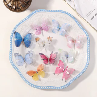 5pcs ใหม่น่ารักเจ้าหญิงตาข่าย Double-layer ผีเสื้อน่ารักสาว Hairpins เด็ก Headwear Hairgrip กิ๊บติดผมอุปกรณ์เสริมผม