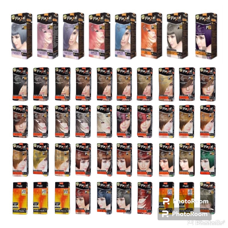 ❤️❤️❤️สีพิกเซลล์ lolane pixcel สีติดทน เงางาม ตรงตามชาร์ท ขนาด 50ml มีให้เลือก 47 เฉดสี (ราคาตัดฝากล