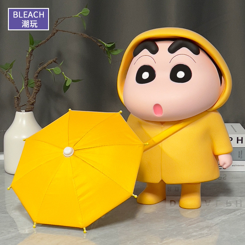 เสื้อกันฝน Crayon Shin-Chan เครื่องประดับขนาดใหญ่รูปวันวาเลนไทน์คู่อินเทรนด์เล่นอุปกรณ์ต่อพ่วงอะนิเมะตุ๊กตา