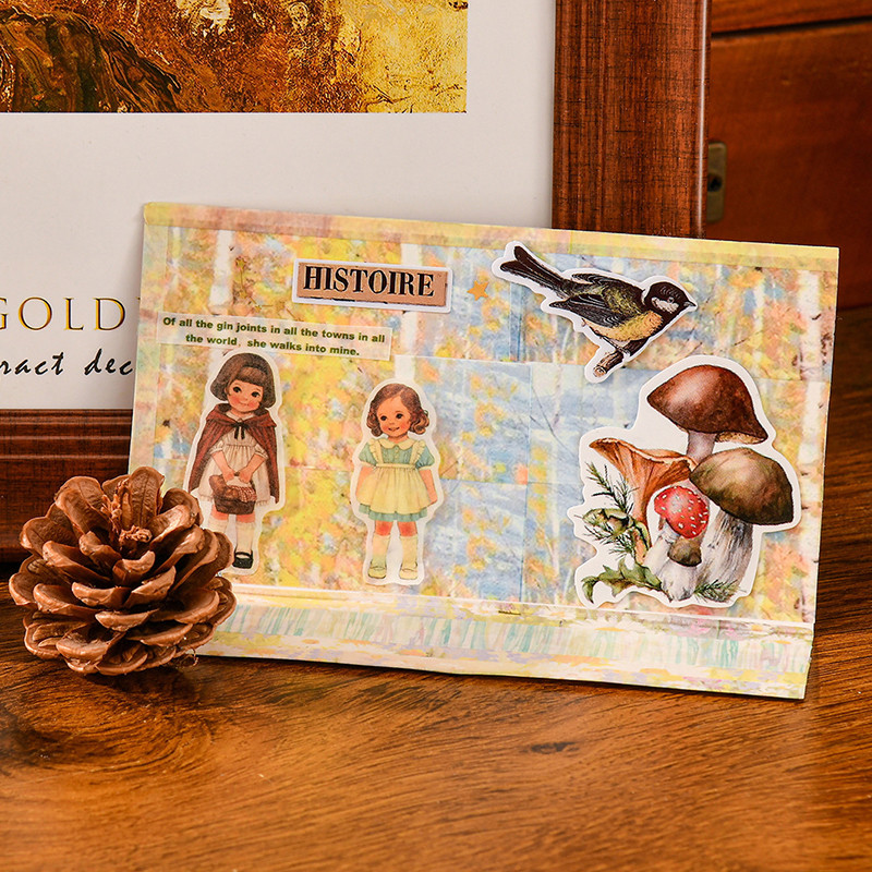 20 ม้วนชนิดบรรจุกล่อง Vinatge วรรณกรรม Series Washi เทปไดอารี่สมุดภาพ Deco DIY สติกเกอร์เทป Masking เทป - รูปที่ 6