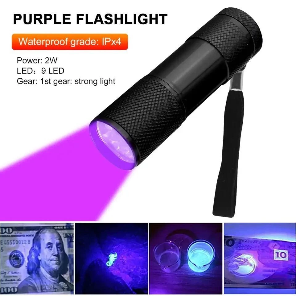 มินิไฟ LED UV หลอดไฟ LED UV เครื่องเป่าเล็บสำหรับเล็บเจล 9 ไฟฉาย LED แบบพกพาเครื่องเป่าเล็บเครื่องมือทำเล็บ UV Light