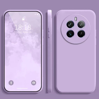 เคส Realme 12 + 5G ,สีทึบ Realme 12 Plus 5G ,เคสป้องกันซิลิโคนป้องกันการตกสีธรรมดาเรียบง่าย YT