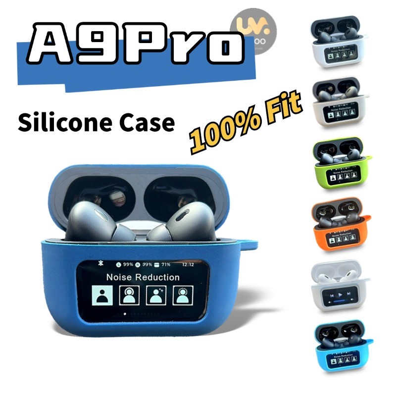 A9pro หูฟังเคสซิลิโคน, Anti-Fall TPU Soft Shell หูฟังไร้สายบลูทูธฝาครอบป้องกัน,หลากสีชุดหูฟังบลูทูธอุปกรณ์เสริมพร้อมเชือกเส้นเล็ก