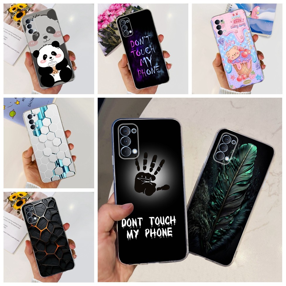 4gปลอกoppo Reno 4 CPH213 กรณี 4 Pro CPH2109 โปร่งใสความงามน่ารักPanda Soft TPUปกหลังOppo Reno4 Proเค