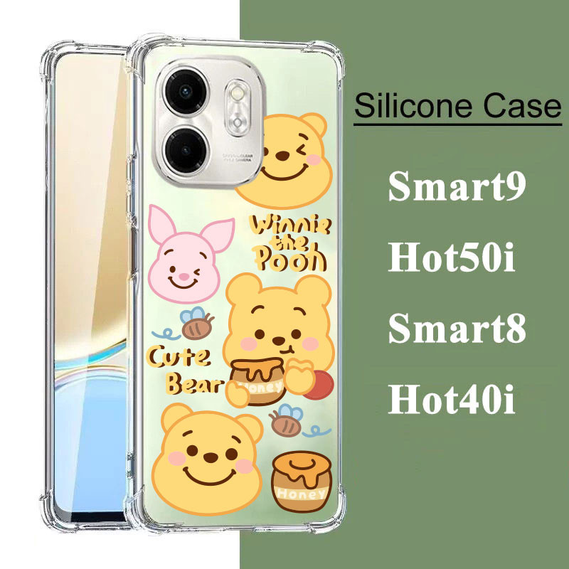 เคสโทรศัพท์ Smart 9 / Hot 50i ตรงรุ่น infinix Smart9 Hot50i Smart8 Hot 40i 30i 20s 12i Smart 7 6 เคสใส ลายการ์ตูน น่ารัก