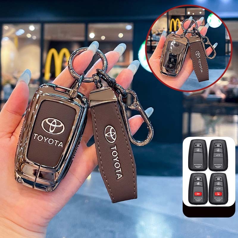 Toyota Corolla Cross Altis Camry RAV4 SUV เคสกุญแจรถ Keyless Smart Entry Key Holder พวงกุญแจ