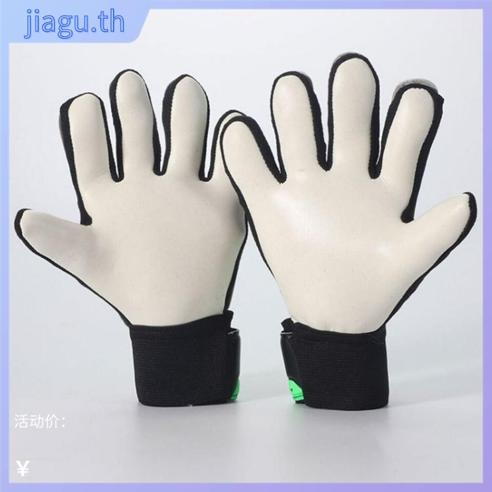 Jiagu ถุงมือผู้รักษาประตู, ถุงมือฟุตบอลป้องกันการลื่นไถลที่ทนต่อการสึกหรอ, ยามข้อมือแบบปรับได้นิ้วถุงมือฟุตบอลเด็ก