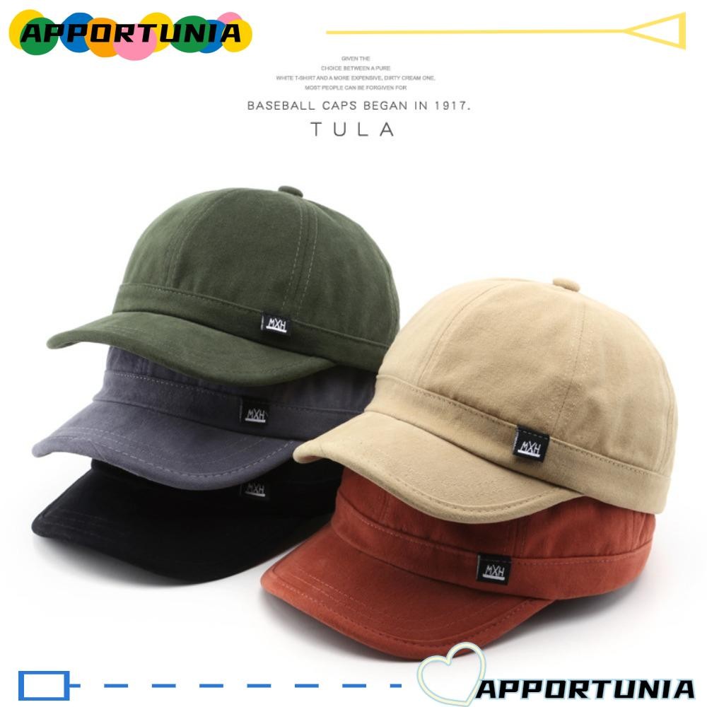 Apportunia หมวกเบสบอลคู่รัก, หมวกตกปลากันแดดปีกสั้น, หมวกพ่อระบายอากาศย้อนยุคแบบปรับได้ 2024
