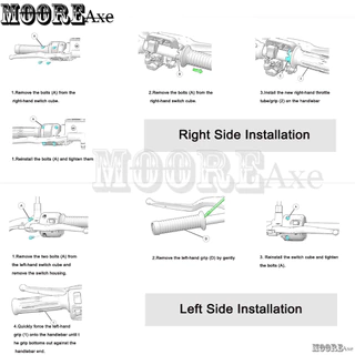 Mooreaxe สําหรับ Honda Forza 125 250 300 350 NSS300 SH300 SH125i 150i GT400 GT600 MF13 Froza300 อุปกรณ์เสริมรถจักรยานยนต์ Handlebar Grips พร้อมปลาย CNC Alloy 7/8 บาร์ปลั๊ก SBDTZ