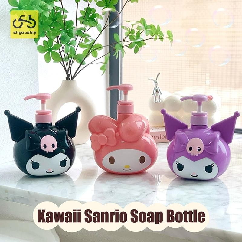 [Shgoushiy] 900ml Sanrio Kuromi Soap Bottle Kawaii My Melody Shampoo Shower Milk Sub-Bottle Lotion Press Storage Bottle TH