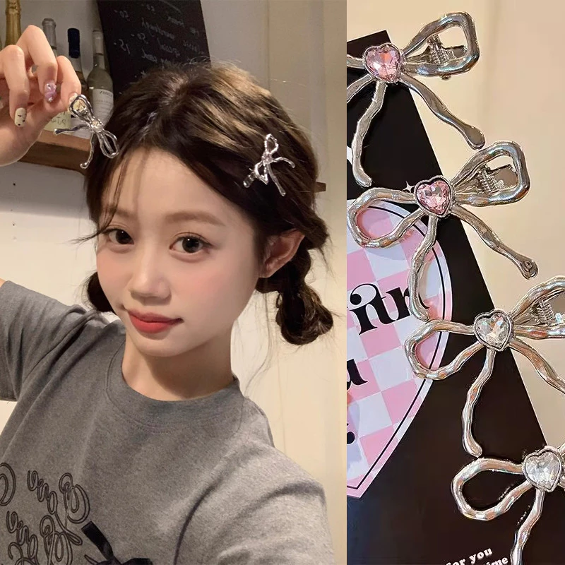 โลหะผสมโลหะ Bowknot Hairpin Bangs คลิปเจ้าหญิง Headwear เครื่องประดับผม