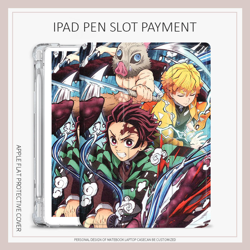 เคส Demon Slayer iPad 10.2 gen7/8/9 10.9 gen10 เคส iPad air4/5/6 2022 pro11 pro12.9 pro13 2024 mini6 อะนิเมะกรณี