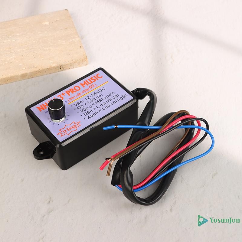 YosunJon] 12V-24V 12 Sound Musical Electronic Horn Controller 3+Pro Horn Speaker Sound Control Box U