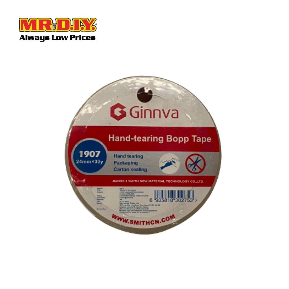 GINNVA شريط OPP شفاف 24 مم × 30 ياردة (5 لفات) — صورة 3
