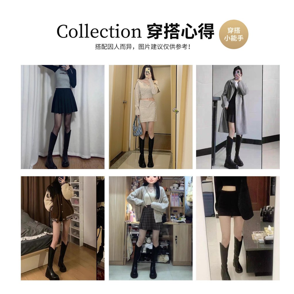 รองเท้าบูท โรมันรองเท้าบูทลําลองย้อนยุคพรีเมี่ยมผู้หญิง