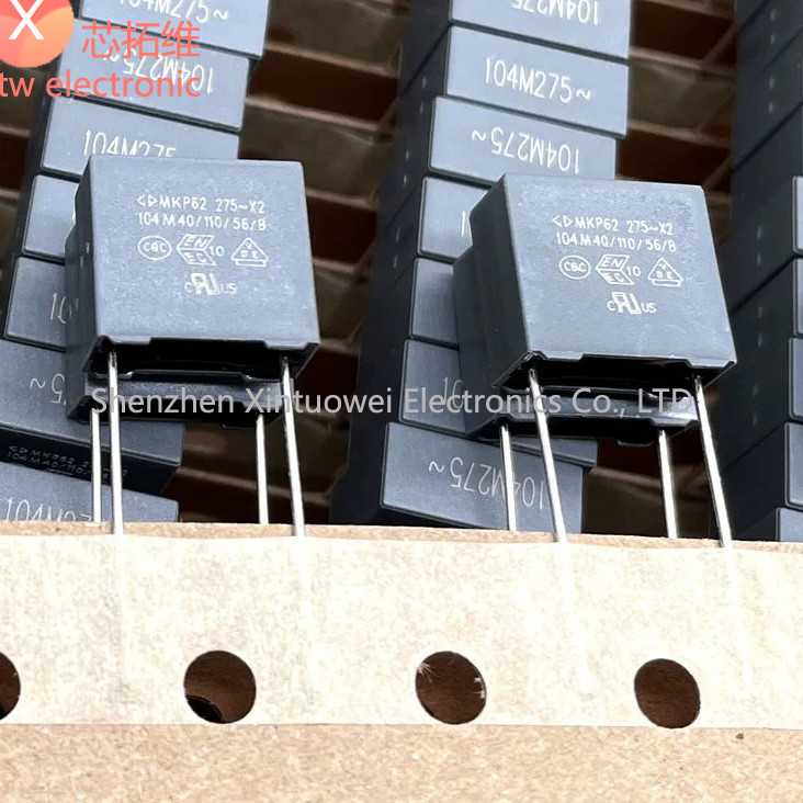 5 ชิ้น/ล็อต MKP62 104K 104M 0.1uf 100nf 275v 305v X2 P = 10 มม.ความปลอดภัยมาตรฐานฟิล์มบางตัวเก็บประจุ