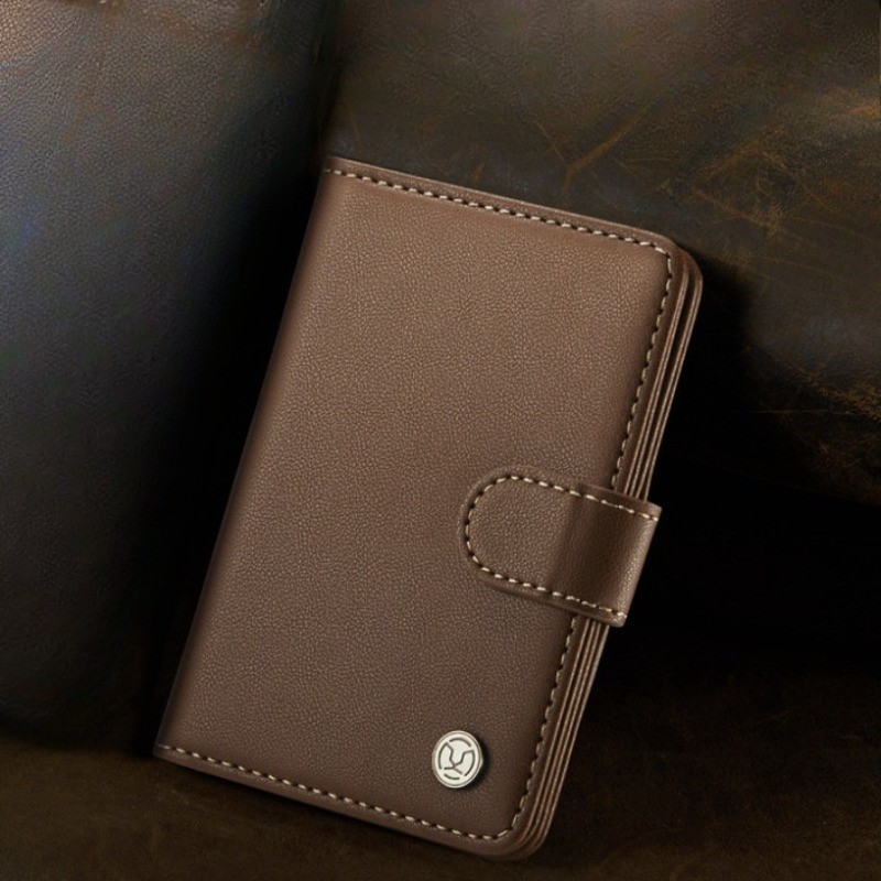 กระเป๋าสตางค์หนังหรูหรากระเป๋าแม่เหล็ก Uinversal สําหรับ iPhone 17 Pro Max 16 15 14 Plus 13 12 S25 U