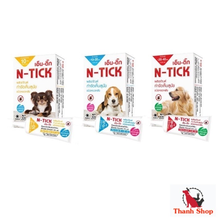 N-tick 1 หลอด ผลิตภัณฑ์ป้องกันหมัดและเห็บ สุนัข 🐕🐕‍🦺🦮