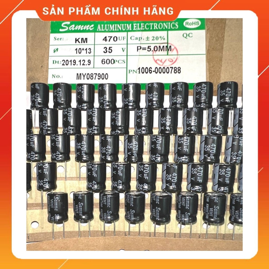 [ 20 ชิ้น ] SAMNC CAPACITOR (35V 100UF, 35V 470UF, 50V 10UF )