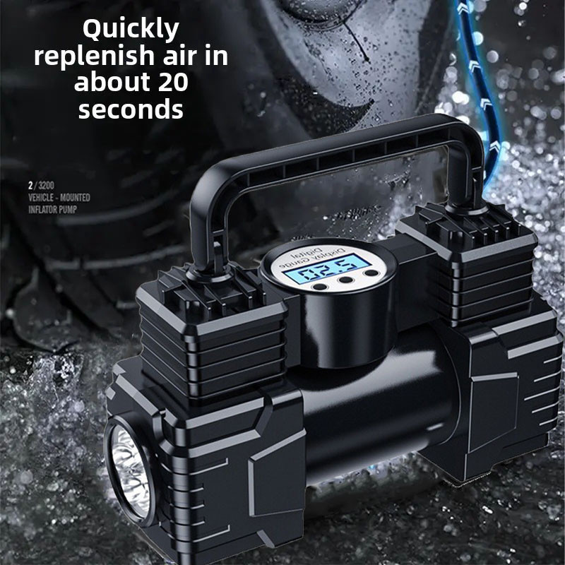 Car Inflation Pump High-power Electric Inflation Pump Dual Cylinder Tire Inflation Pump