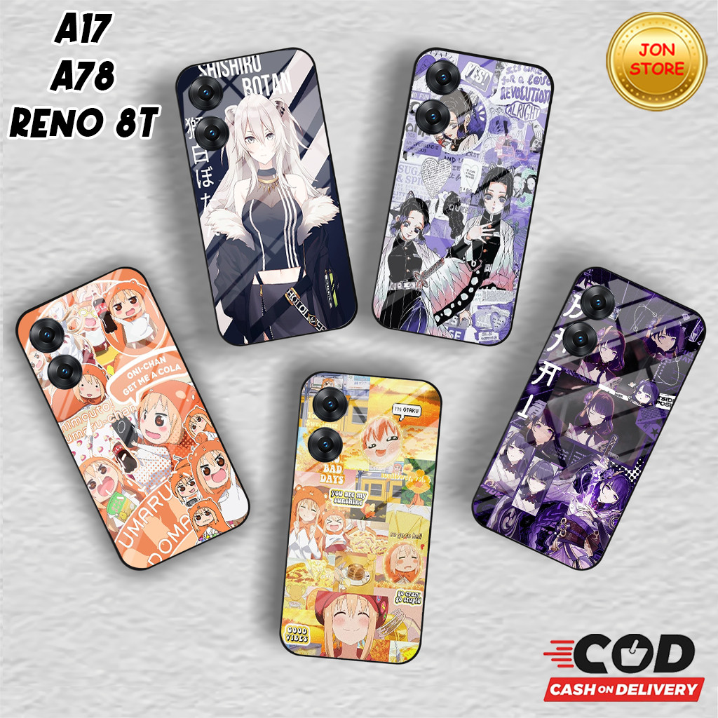 JON-STORE (JJ 62 ) Softcase Glossy ANIME MOTIF สําหรับ HP OPPO Reno 8T 4G 5G A17 A17k a78 4G A78 5G 