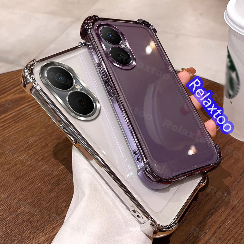 Huawei NovaY73 2025 ปลอกโปร่งใสสําหรับ Huawei Nova Y73 NovaY73 Y 73 HuaweiNovaY73 5G 4G ชุบใสกันกระแ