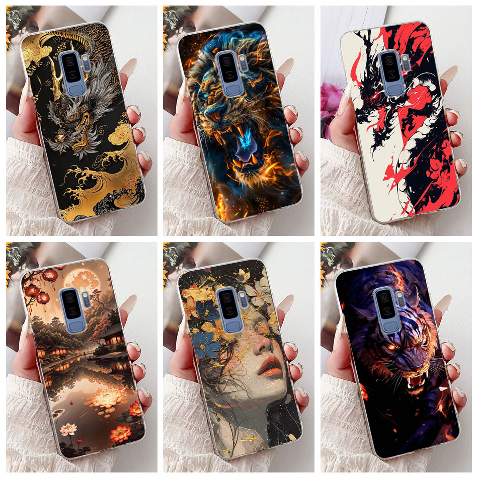 สําหรับ Samsung Galaxy S9 + S9 ใหม่ Cool Dragon ภาพวาดปลอก SamsungS9 S 9 Plus ซิลิโคนนุ่ม TPU เคสโทรศัพท์