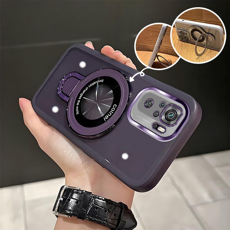 สําหรับRedmi Note 10 10s POCO M5S M3 Pro Note 10 Pro 4G 5Gเคสโทรศัพท์กันกระแทกU Shield Bracket Magnetic Hardกรณีโปร่งแสงเลนส์ป้องกันใหม่RFVTGBYHW