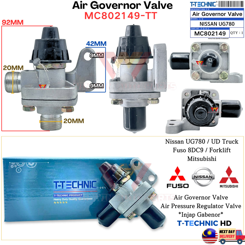 แมค802149-TT Nissan UG780 UD รถบรรทุก Fuso 8DC9 รถยก (Injac Gabenor) วาล์วผู้ว่าราชการจังหวัด ; วาล์