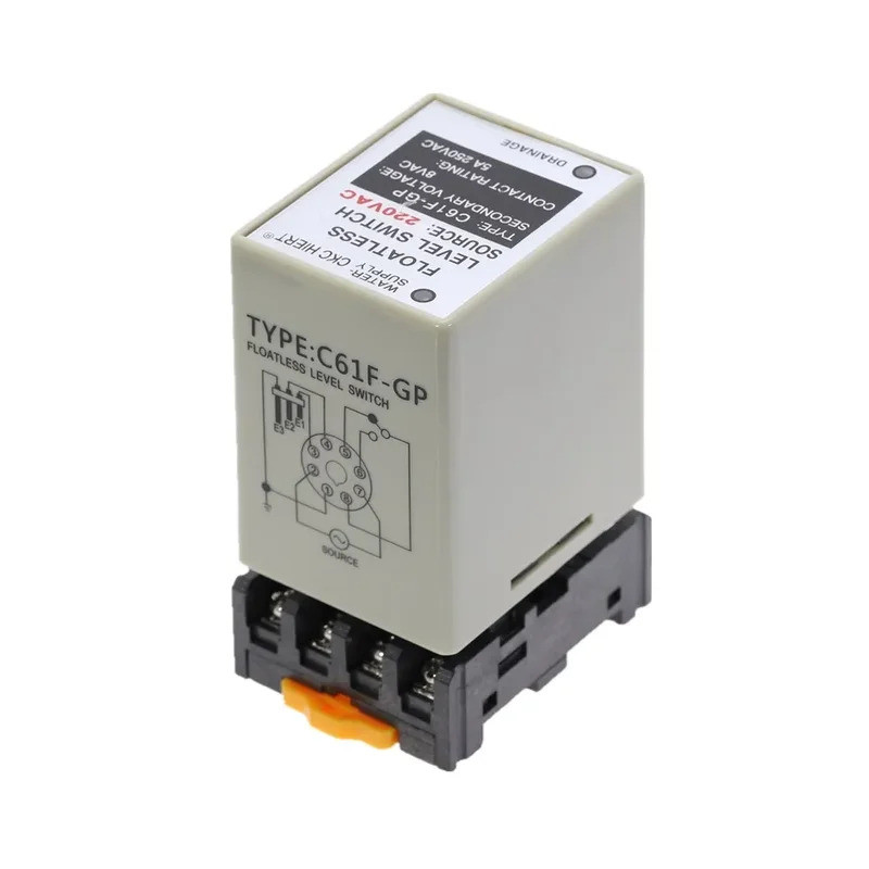 C61F-GP AC220V รีเลย์ระดับ Floatless Level Switch C61F - GP Water Level Controller Switch ปั๊มสวิตช์