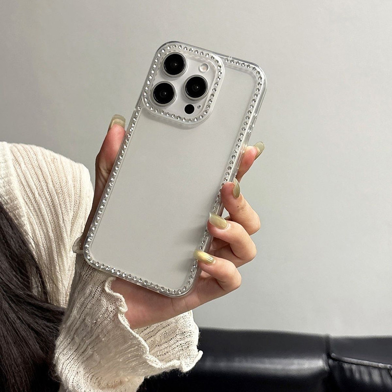 กรอบเพชร Glitter หรูกรอบโทรศัพท์โปร่งใสสำหรับ VIVO V50 V50E V40 V40E V30 V30E Lite V29 V27 Pro V23 V23E Y300 Y300i Y200E Y200T Y100 Pro+ Plus 4G 5G 2025
