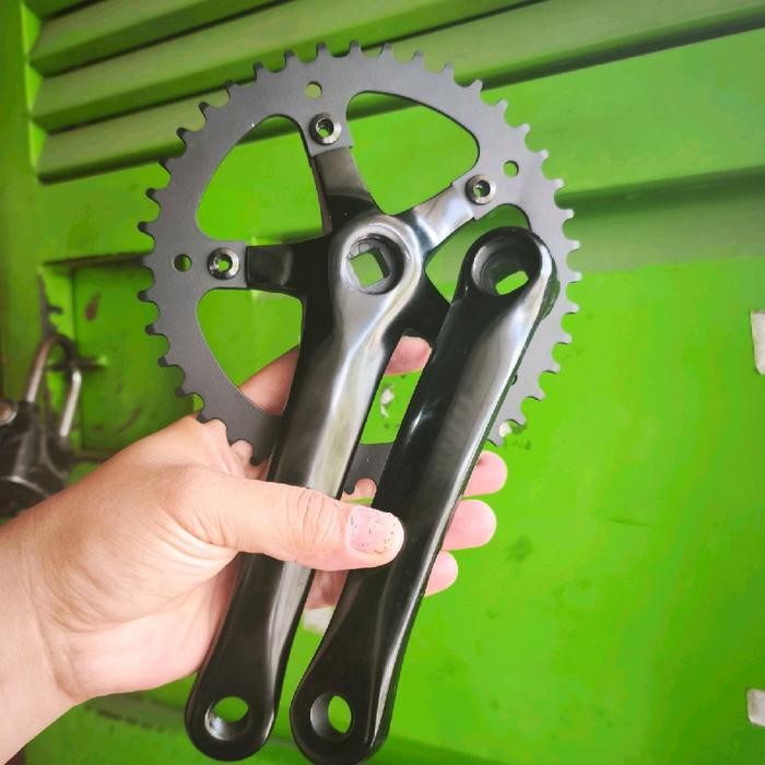 Crankset 42T แขนข้อเหวี่ยงโลหะผสม bcd 130 เหล็กโซ่ จักรยาน fixie พับความเร็วเดียว