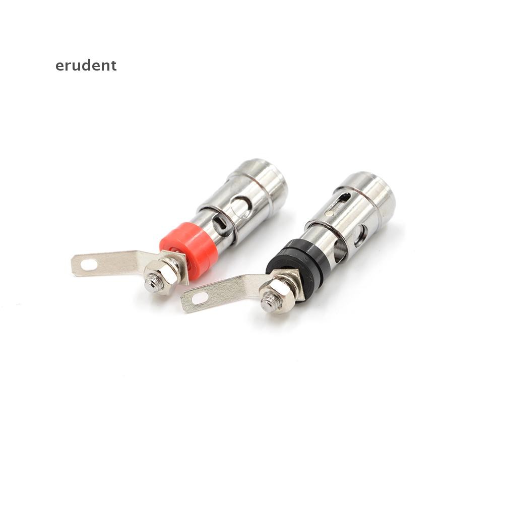 Erudent 2 ชิ้นลําโพงเสียง AMP Terminal Binding โพสต์ฤดูใบไม้ผลิโหลดประเภทชุบนิกเกิลใหม่