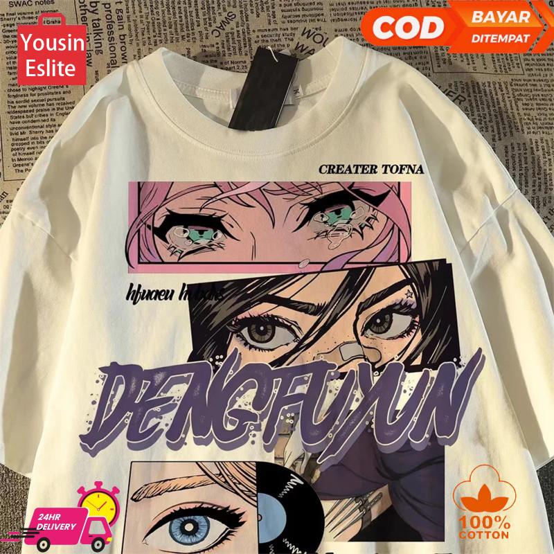 Yousin Eslite PE รหัส dengfuyun เสื้อยืดผู้หญิงจัมโบ้ขนาดใหญ่อินเทรนด์