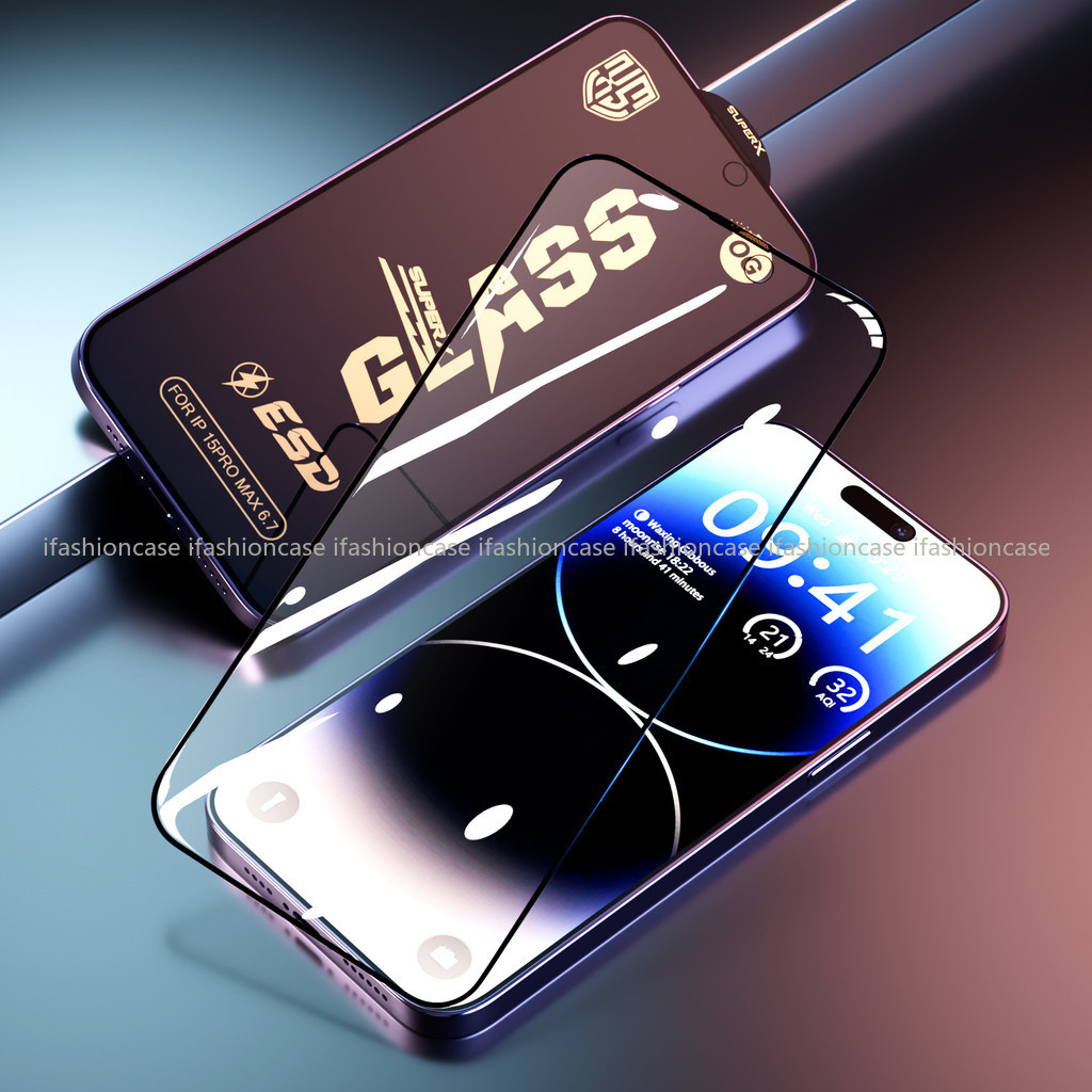 ฟิล์มกันรอยหน้าจอ For iPhone 13 11 17 pro max Case iPhone 11 15 16 pro max 14 12 pro max 6 7 8 Plus XR XS Max SE HD - รูปที่ 3