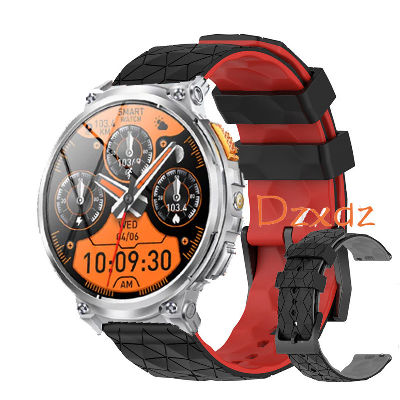 สาย AXON Mega สาย สายซิลิโคนสําหรับ AXON Mega Smart Watch Strap Smartwatch เปลี่ยนสายรัดข้อมืออุปกรณ