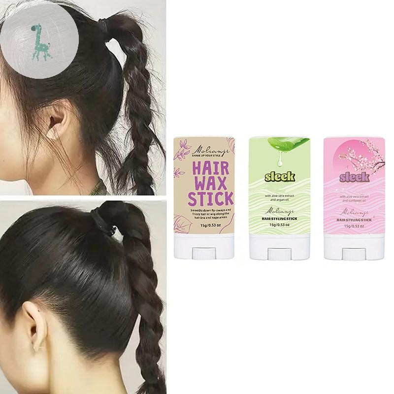 Vonluxem Professional Broken Hair Artifact Hair Wax Stick เจลครีมจัดแต่งทรงผมผม Frizz Fixed Fluffy เ