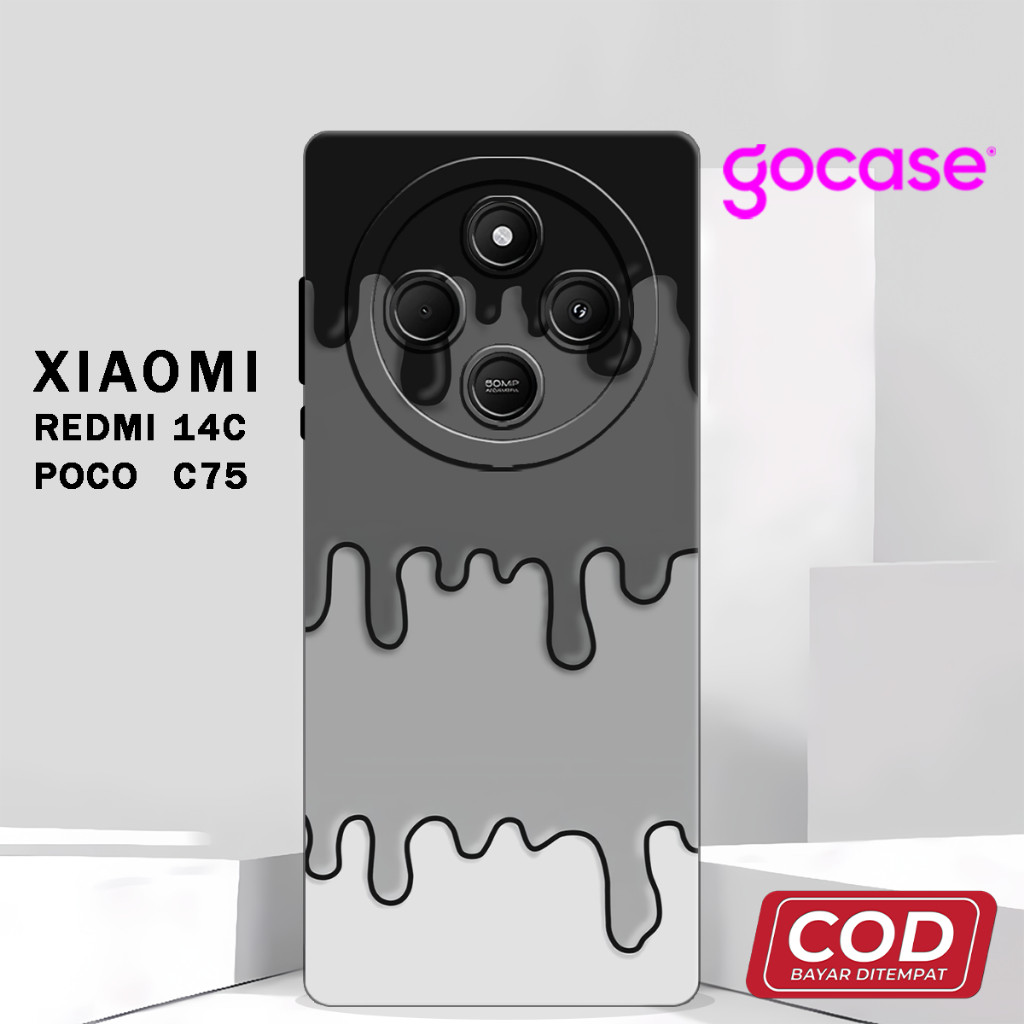 (UV 41) softcase ซิลิโคน hp เต็มยืดหยุ่นยางสําหรับ Xiaomi Poco C75 l Xiaomi Redmi 14C Pro กล้อง l ซิ