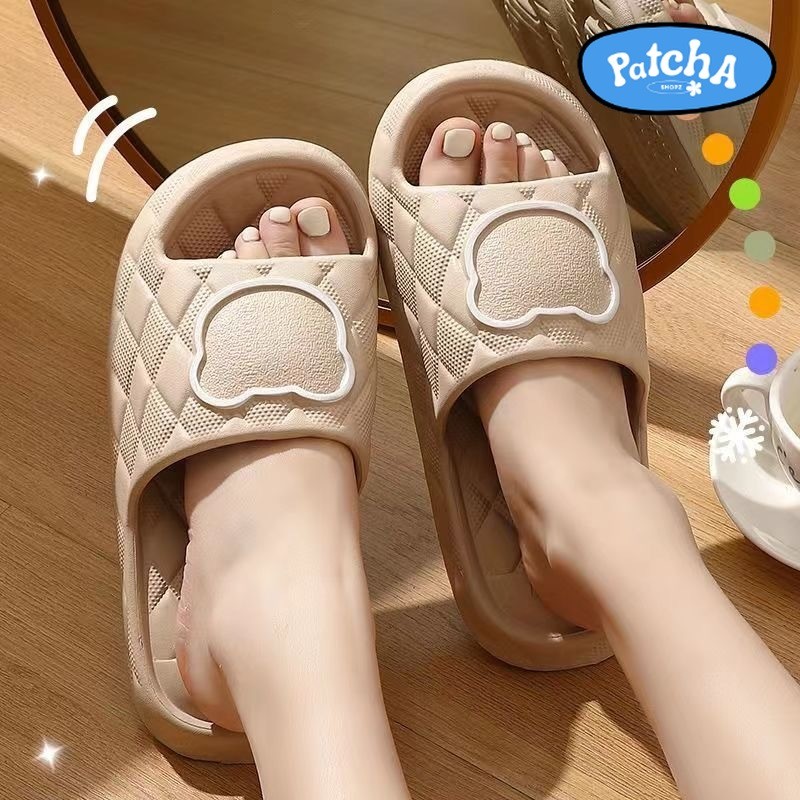 Patcha รองเท้าแตะหมี พื้นนุ่มEVA ยางนิ่ม สวมใส่สบาย มี 5สี ขนาด 36-45 S008