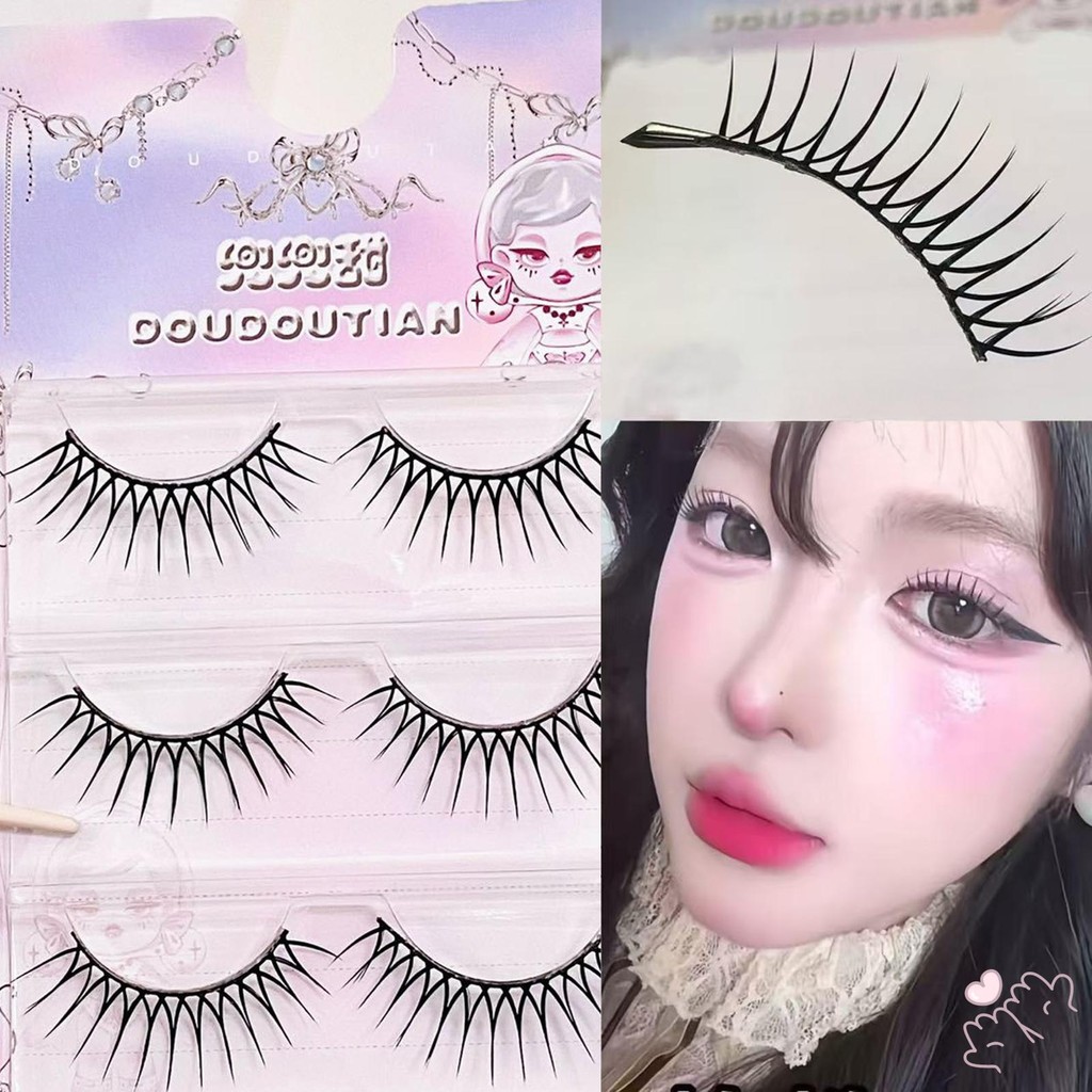 AEBBK 3/5 คู่- ขนตาปลอมชิ้นเดียวสีดําผู้หญิง DIY อะนิเมะ Full Strip Lashes สําหรับ Enlarging Your Eyes ธรรมชาติ
